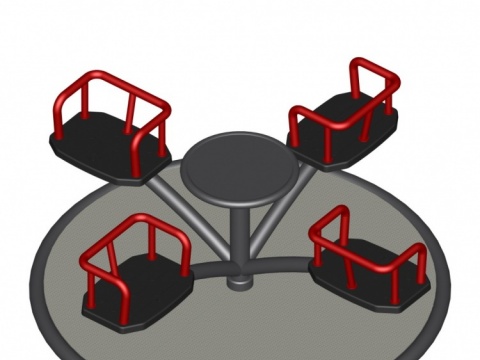 Crossed Arms Roundabout w. Platform - 4 Seats
